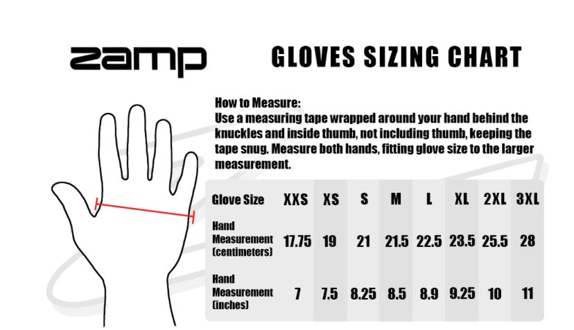 ZAMP ZR-20 KART /track day RACE GLOVES