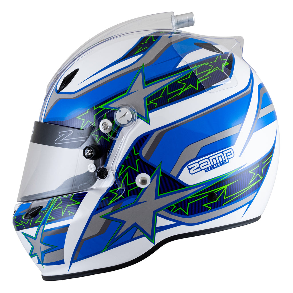 ZAMP ZR-72 custom graphic helmet Fia 8859-2015 & Snell SA2020 Plus FHR Combo Option