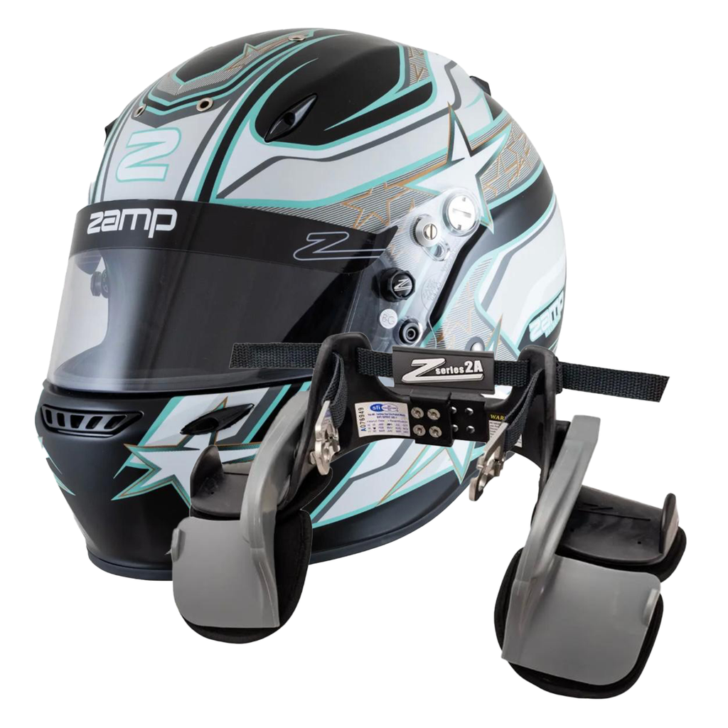 ZAMP ZR-72 custom graphic helmet Fia 8859-2015 & Snell SA2020 Plus FHR Combo Option